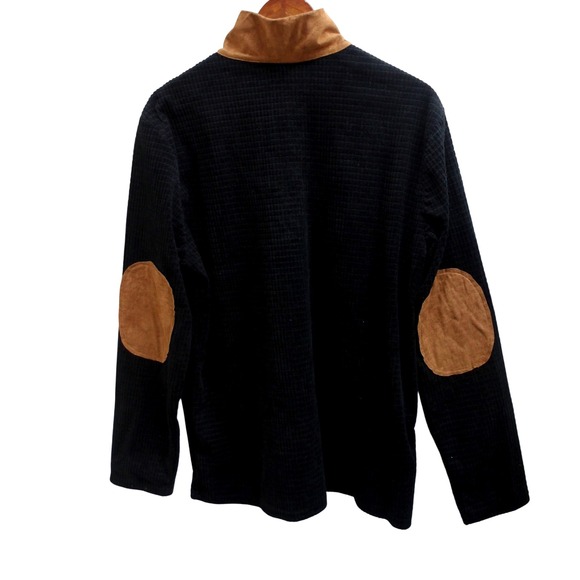 Mens Fleece Quarter Zip Pullover Shirt Casual Lightweight Small /‎ #9196 - Picture 4 of 6